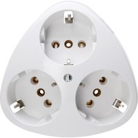 Kopp Standard – Schutzkontakt-Steckdose, 3-Fach, KomplettgeräT, Arktisweiß