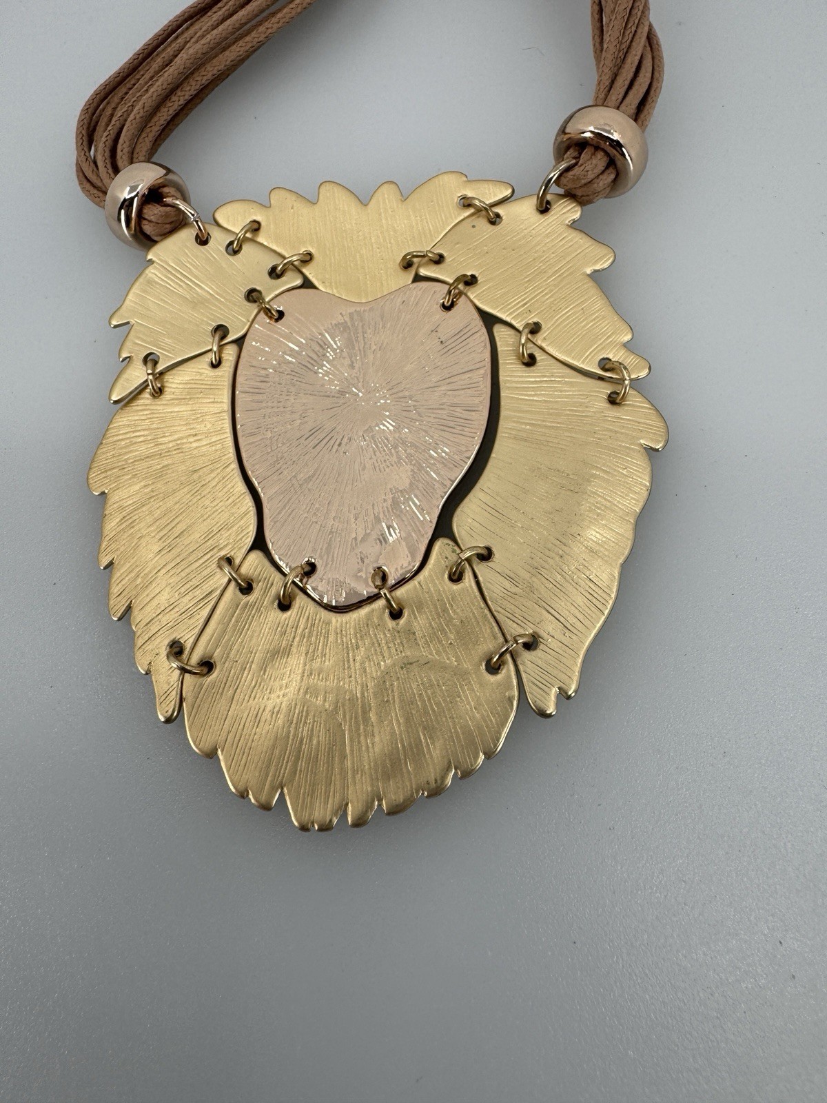 St Thomas Large Lion Statement Necklace Multistra… - image 4
