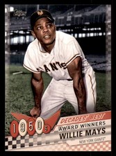 2020 Topps Willie Mays #DB-6 Decades' Best Blue (Series One) New York Giants
