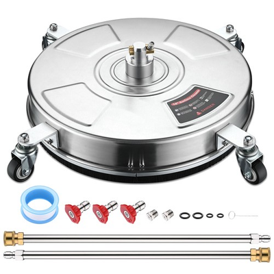 #ad Yescom 18quot; Stainless Steel Surface Cleaner Attachment Pressure Washer 4 Wheels $158.90