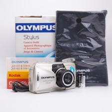 Olympus Stylus Epic Zoom 80 mju 35mm Film Camera Champagne Very Good Tested
