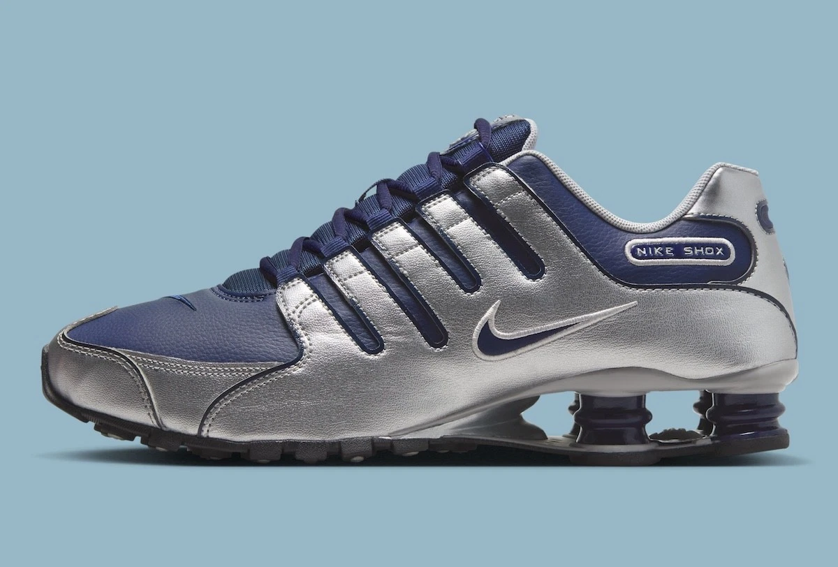 Nike Shox NZ Metallic Silver Midnight Navy for Sale | Authenticity