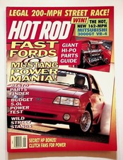 1991 January Hot Rod Magazine Ford Mustang USS Saratoga FA-18 Top Fuel Drag Race
