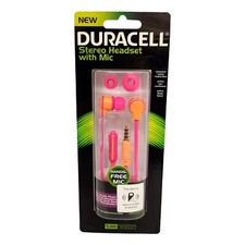 Duracell Deep Bass Wired 3.5mm Earbuds with Microphone Headphones Hands Free