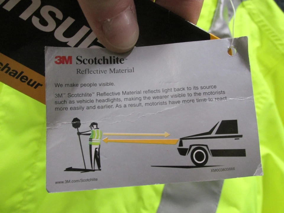 Be Tenacious Glowear 3M Thinsulate High Visibility Work Jacket w/Hoodie Size XL - Image 3 of 4