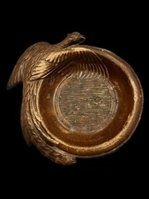 Vintage Wooden Peacock Ashtray