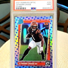 Ja'Marr Chase - ROOKIE - 2021 Panini Donruss Optic Rated Rookie - Stars - PSA 9