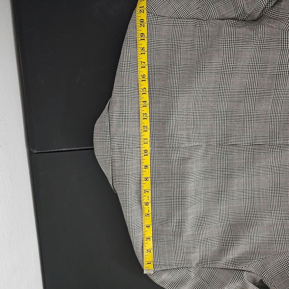 Lauren Ralph Lauren Sport Coat Mens 48L Long Silk & Wool Glen Plaid 2