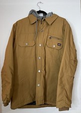Dickies Jacket Men LargeDuck Canvas Quilt Lined Hooded Chore Work Barn Coat