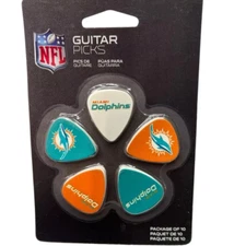 Miami Dolphins Assorted Color Team Logo Guitar Picks NFL Official Merch