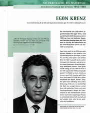 Egon Krenz - Generalsekretär des ZK der SED und Staatsratsvorsitzender Infokarte