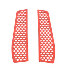 Fits 2022-25 Ford Maverick Red Aluminum Rear Window End Honeycomb Overlay Plate