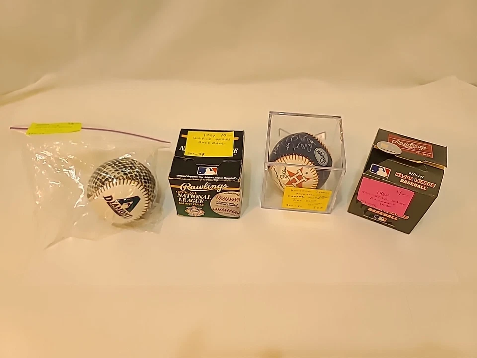 1994 World Series MLB, 1998 All Star, Diamondbacks, Astros Baseballs - Lot of 4 - Image 2 of 4