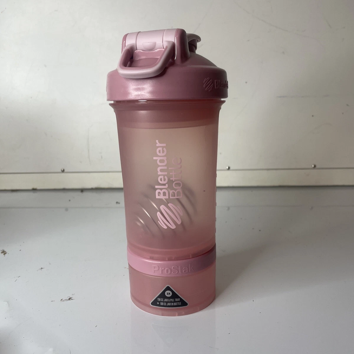 PROSTAK Blender Bottle 22 oz (651 ml) Rose Pink w/ wire whisk