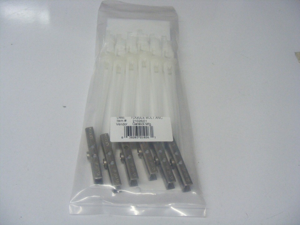 6PACK Garelick 21026 Toggle Bolt Anchor Stainless Steel Boat Cabin Base