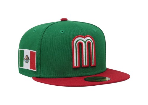New Era 59Fifty Men Women Cap World Baseball Classic 2023 Mexico Green Hat WBC - Picture 3 of 5