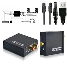 Digital to Analog Audio Converter Optical/Coaxial In Headphone/Speaker RCA out