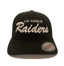 Los Angeles LA Raiders Flexfit Hat Cap Classic Script Structured Ball Cap S/M