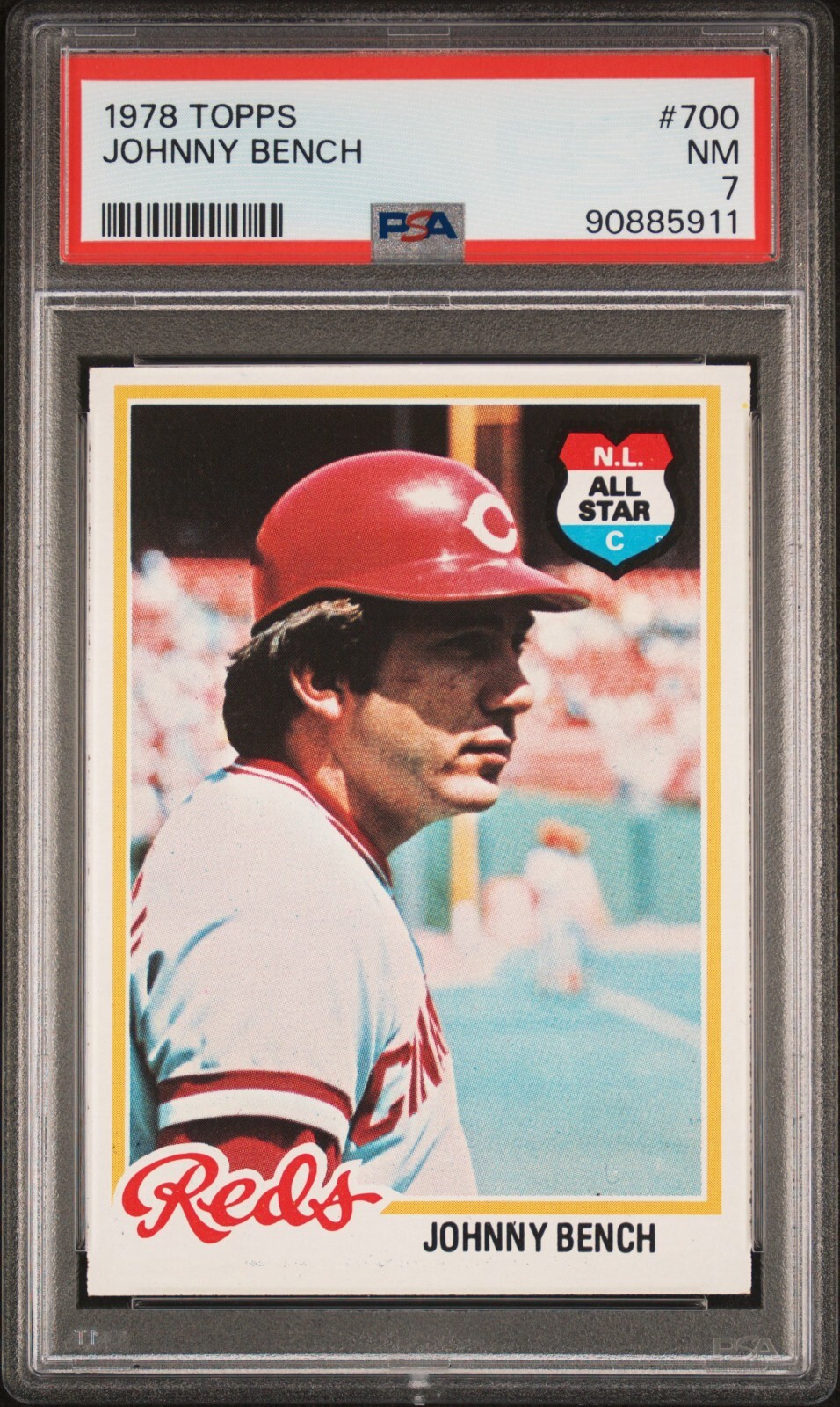 1978 Topps #700 Johnny Bench - Cincinnati Reds - PSA 7 - NM - 90885911 🔥🔥