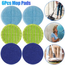 6X Replacement Electric Mop Heads Microfiber Scrubber Polishing Pads Reusable 6"