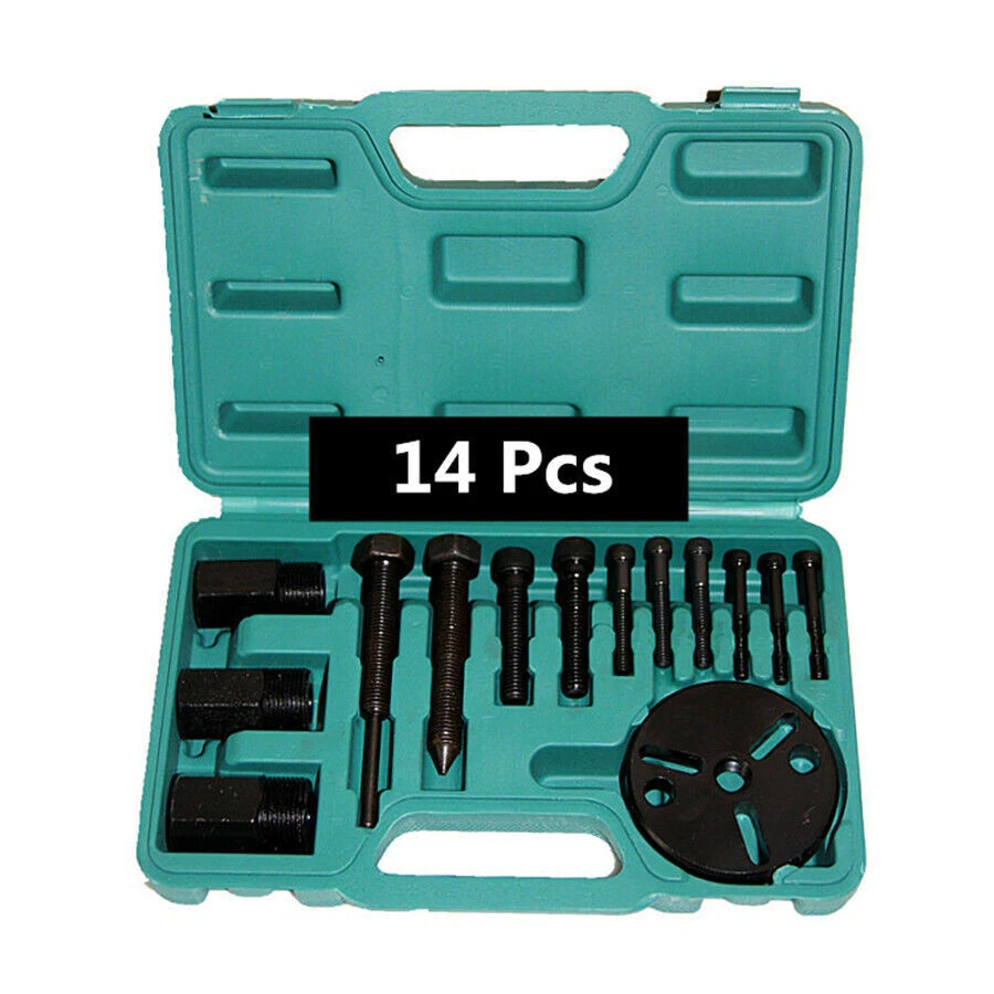 14Pcs/Set R134a Car AC Compressor Clutch Sucker Puller Kit Universal US Shipping Foto 2 de 4