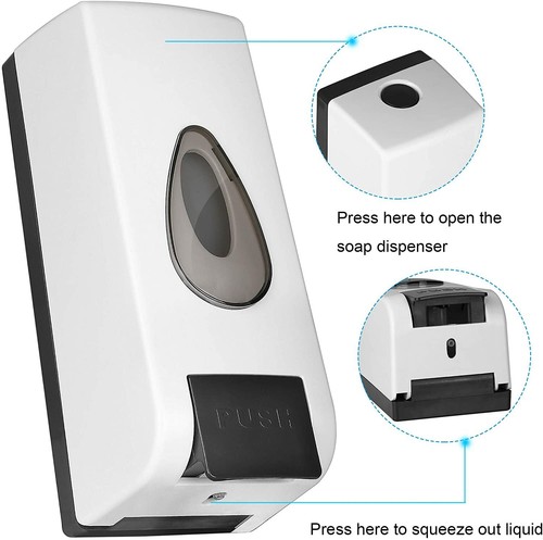 Joblot 22 x Wall Mounted Push Bathroom Washroom Soap Dispenser Sanitiser 600ml - Picture 1 of 7