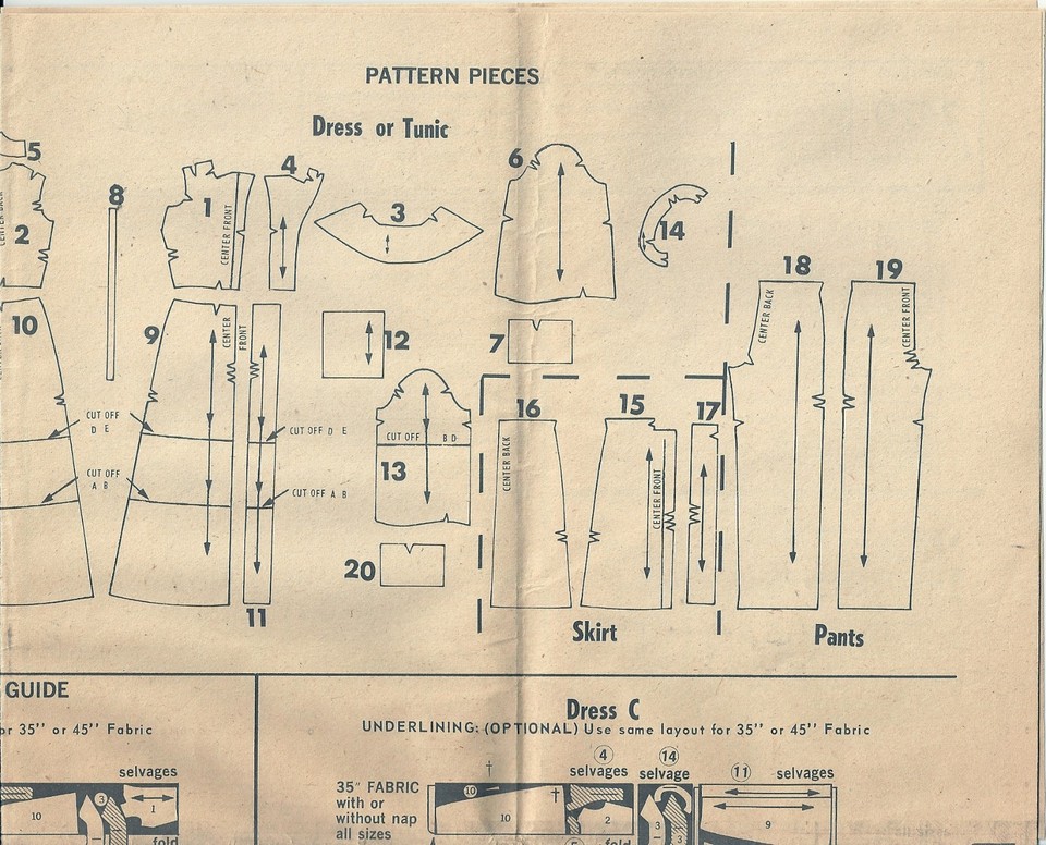Vogue Basic Design Sewing Pattern 2470 Dress or Tunic Skirt and Pants ...