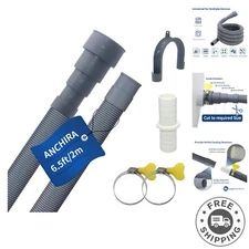 6.5 FT Universal Washing Machine Drain Hose Extension Kit with Accessories