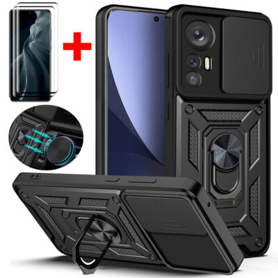 For Xiaomi Redmi Note 11 10 9 Pro 12X Shockproof Case Magnetic Ring Stand Cover