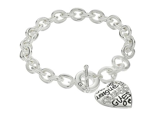 guess heart charm bracelet
