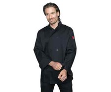 5 Pack - Black Full Sleeve Chef Jacket from ChefWear by Blackwood - Size XL