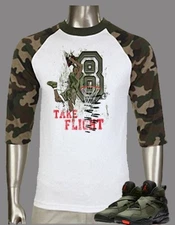 Graphic Tee Shirt to Match J8 Sneaker Baseball Tee White Camo Big Tall Sm T