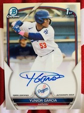 2023 Bowman Chrome 1st Bowman Prospect AUTO Yunior Garcia LA Dodgers