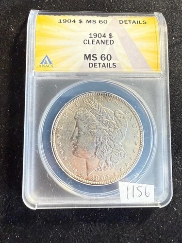 SEE VIDEO! TONING 1904 P Morgan Silver $1 Dollar ANACS MS60 Details 1156