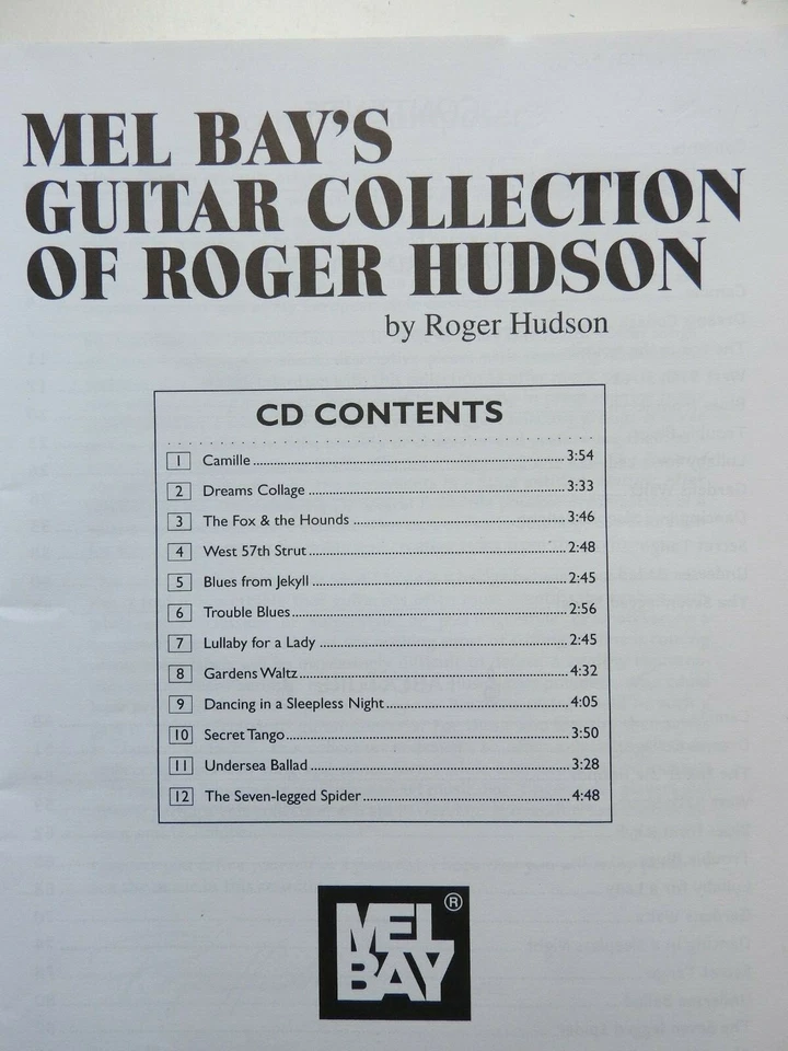 Mel Bay's Guitar Collection of Roger Hudson PB with CD Mel Bay 2000 - Image 3 of 4
