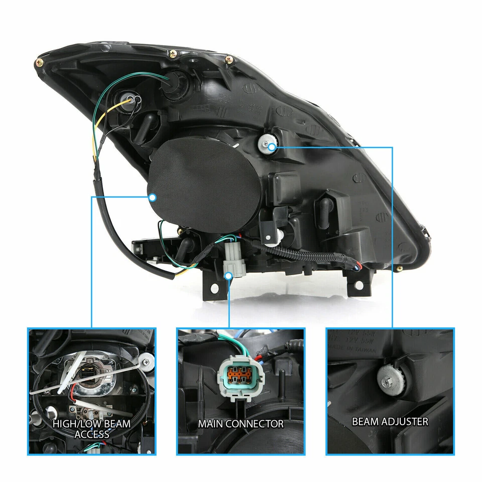 For Nissan 2003 2004 2005 350Z Z33 Custom Projector LED Headlights (6-Pin) - Image 4 of 4