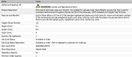 CENTRIC BRAKE PADS REAR SET LEFT & RIGHT For 2006 FERRARI F430 | eBay