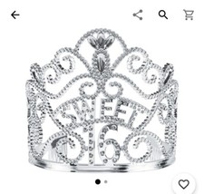 Silver Sweet 16 Birthday Tiara