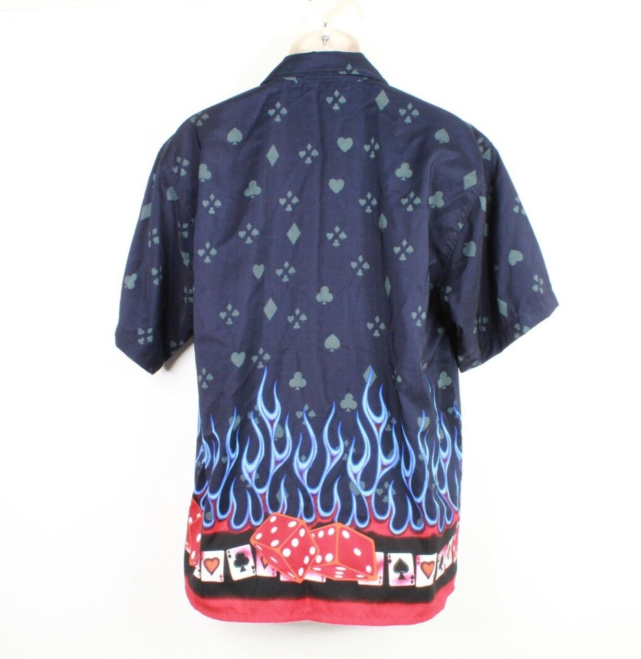 Discount Custom Apparel Shirt Mens Medium Las Vegas Gambling Flames