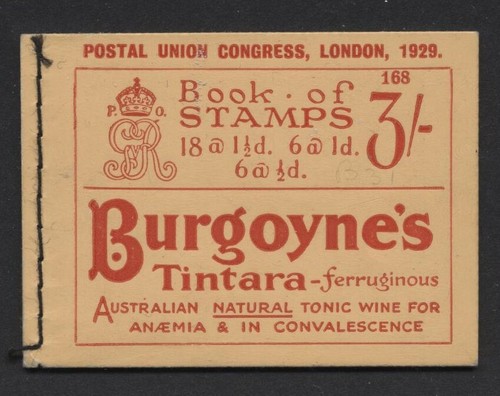 1929 3/- POSTVERBANDSKONGRESS 3/- BROSCHÜRENAUSGABE Nr 168. SG BB25 - Bild 1 von 2