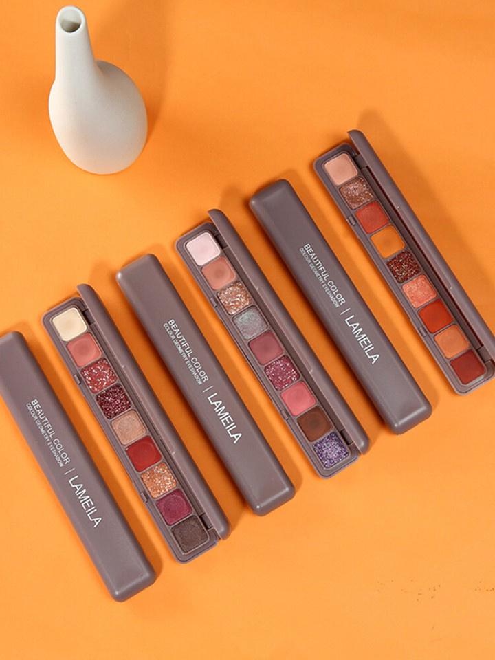 9 Colors Eyeshadow Palette Waterproof Pearlescent Matte Earth Color