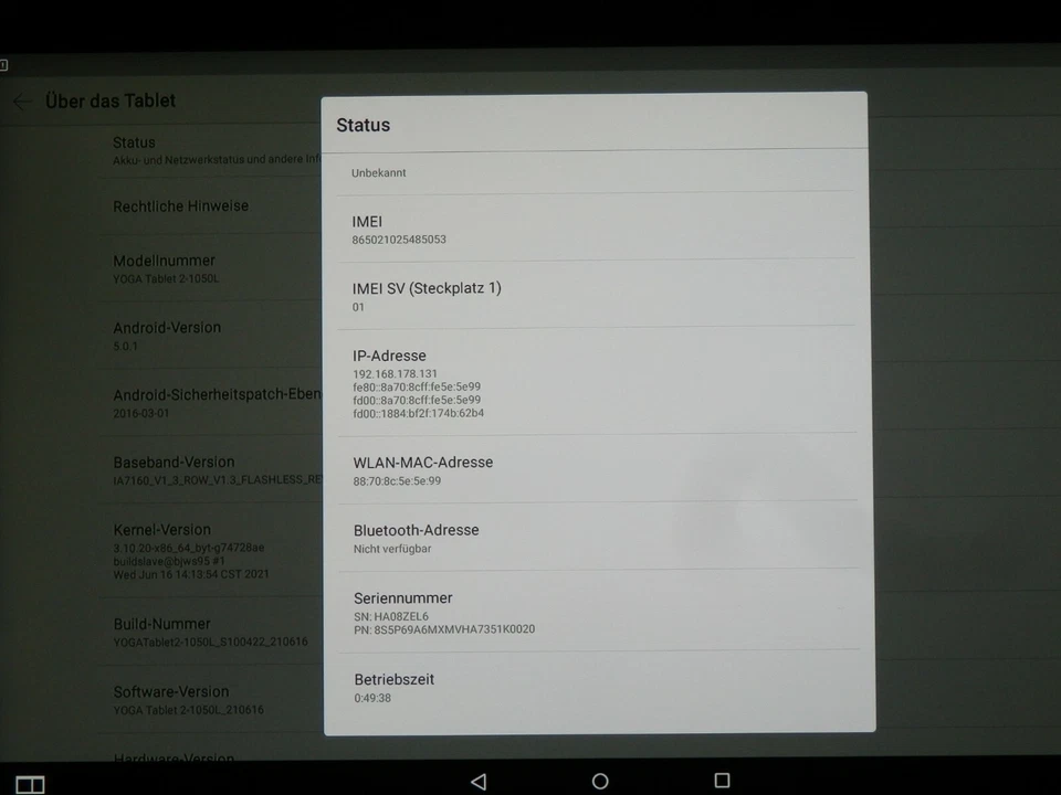 Lenovo Yoga Tablet 2 10 LTE, Intel Z3745, 16GB eMMC, 2GB Ram, 10,1" Zoll Android - Bild 4 von 4