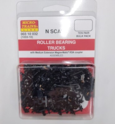 Micro-Trains 00310032 N Roller-Bearing Trucks w/Medium Extension RDA Couplers