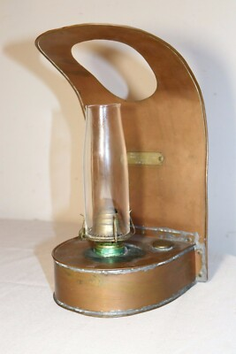 #ad Northern Standard Nautical copper brass glass wall hanging oil lamp lantern $134.99