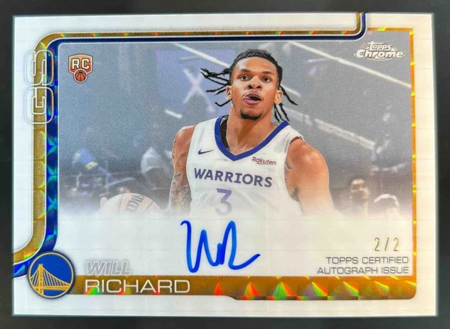 2025-26 Topps Chrome Will Richard Rookie Auto RC Geometric White Refractor #2/2
