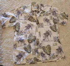 VTG Made in Hawaii Pattern Hawaiian Button Shirt  XL Sandwich Isles (89A)