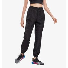 NWT Reebok Womens Training Pants Size Large Black Windbreaker Track Athletic