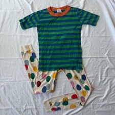 Hanna Andersson Green Pajama Set Cotton Cozy Sleeping PJs size 10