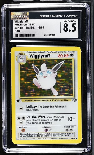 Wigglytuff (1st Edition) graded CGC 8.5 for sale on eBay