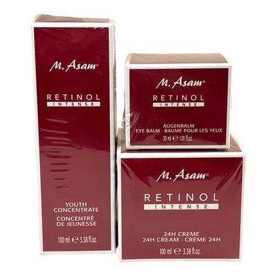 SEALED SET M. Asam ''Retinol Intense'' 24H Creme, Eye Balm, Youth Concentrate NEW